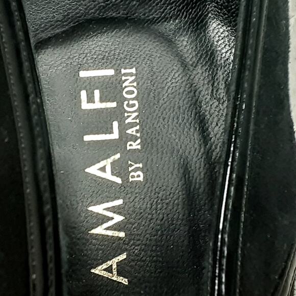 Ladies Amalfi Black Suede Pumps Size 10 Made in Italy - Picture 3 of 8